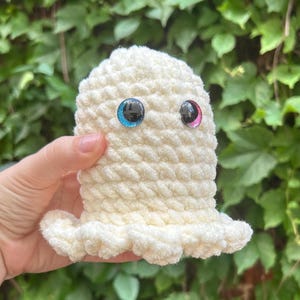 Handmade Ghost Crochet Plushie - Betty