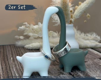 2er-Set Ringhalter Dinosaurier „Ringosaurus“ | Ehering Halter | Hochzeitsgeschenk