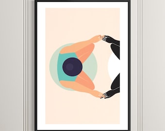 Meditation Wall Art Print - Mindfulness Artwork for Calm Spaces, Yoga Rooms and Meditation Spaces - Inner Peace and Zen Artwork