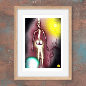 Tarot Karte Druck Poster, spirituell, Tarot Major Arcana Wandkunst, Die Todeskarte, Wohnzimmer, Wohnkultur, A4 ungerahmt Wiedergeburt inspiriert Druck