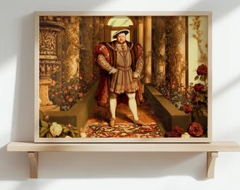 King Henry VIII Portrait Print: Renaissance Tudor Art