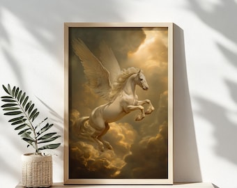 Pegaso del Olimpo, Arte mural del caballo alado mitológico