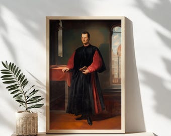 Niccolò Machiavelli Renaissance Portrait, Political Philosopher Wall Art