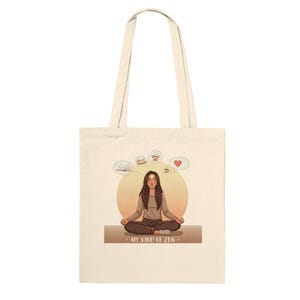 My Kind of Zen Tote Bag - Eco-Friendly Canvas for Book Lovers & Yogis - Perfect Gift!