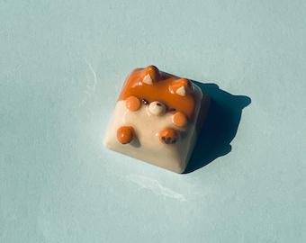 Fox handmade artisan keycap