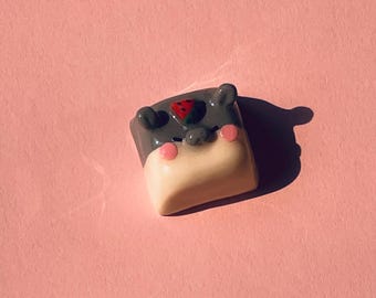 Moodeng handmade artisan keycap