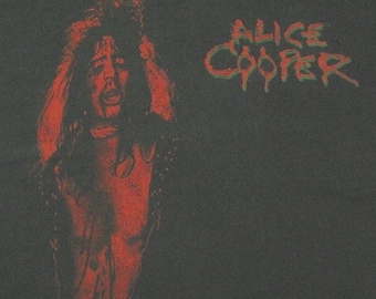 ALICE COOPER 1986 Tour Band T-Shirt Rare Vintage