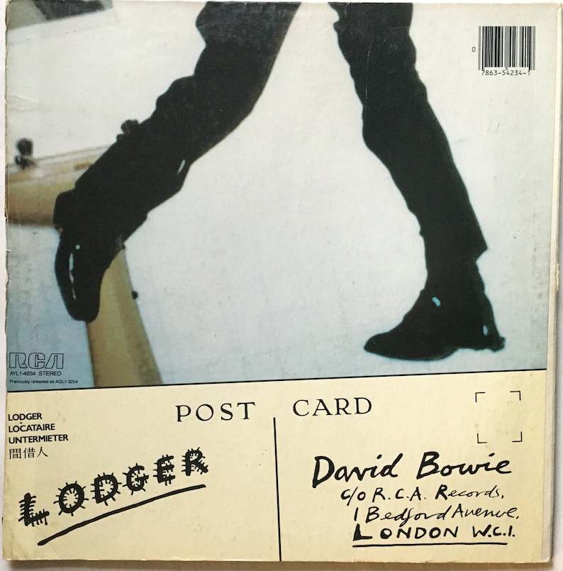 DAVID BOWIE LODGER Lp 1979 Vintage Vinyl Record Album image 2