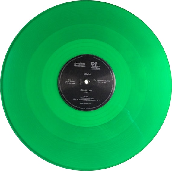SHYNE - More Or Less 12 Inch Single Original GREEN Colored Vinyl Record  Album Near Mint