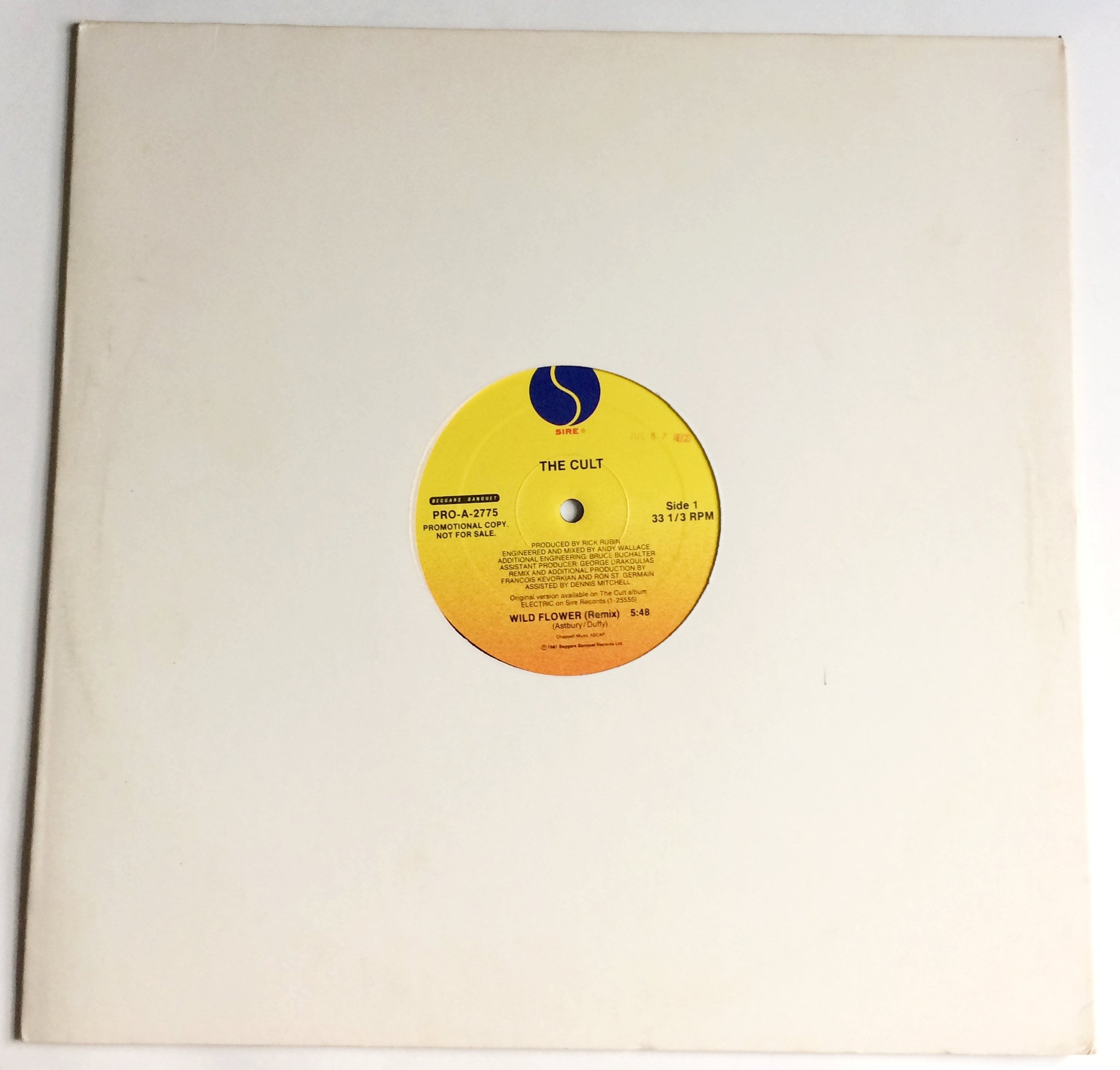 THE CULT WILDFLOWER 1987 12 Inch Single Original Vinyl Etsy