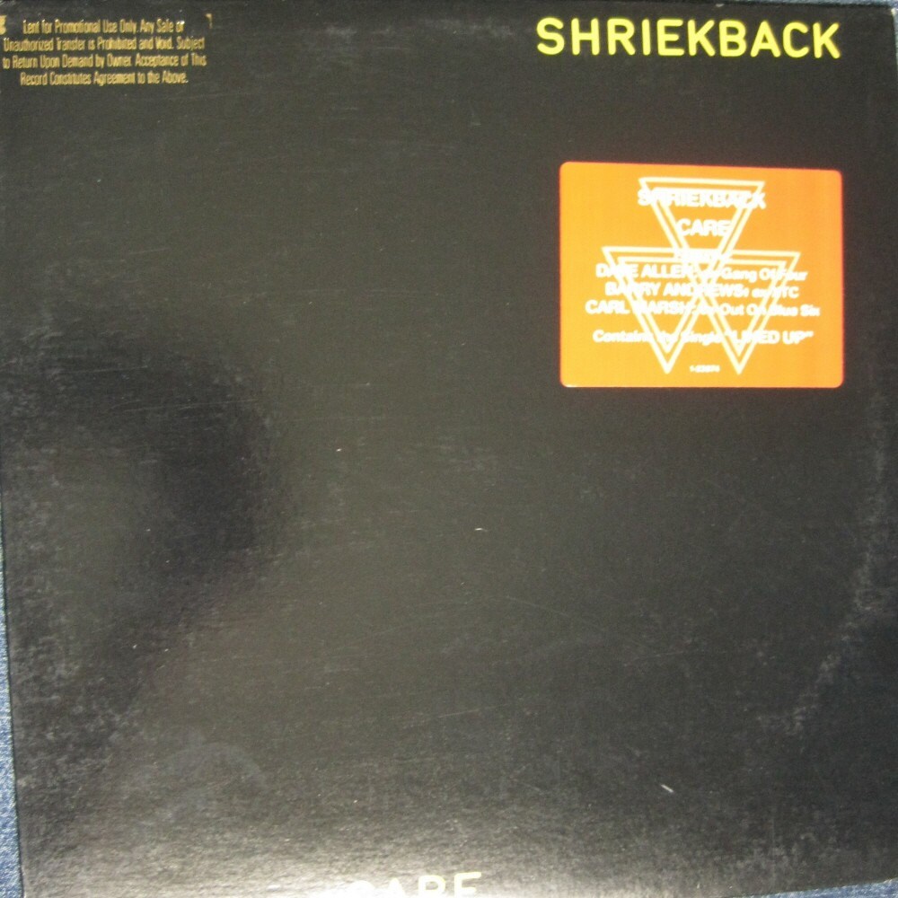 SHRIEKBACK Care lp 1983 PROMO Rare Vintage Original Vinyl Record Album