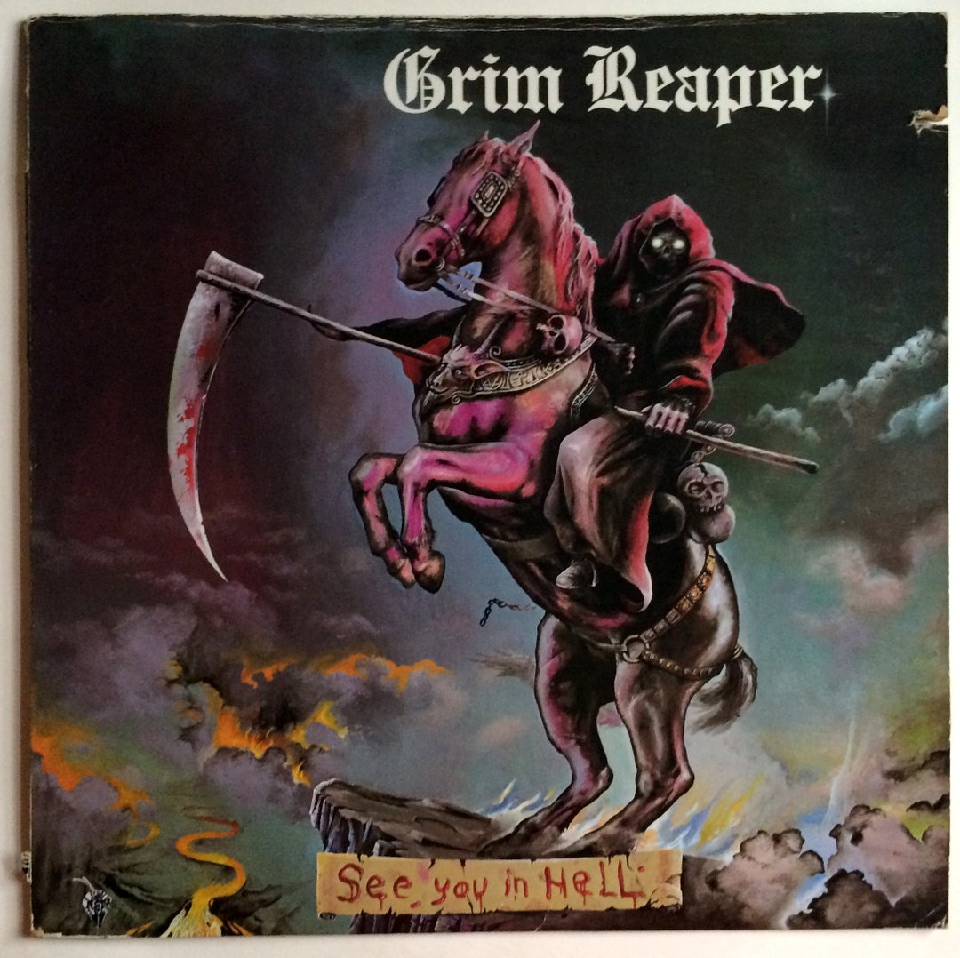 GRIM REAPER - See You in Hell Lp 1983 Original Vintage Vinyl