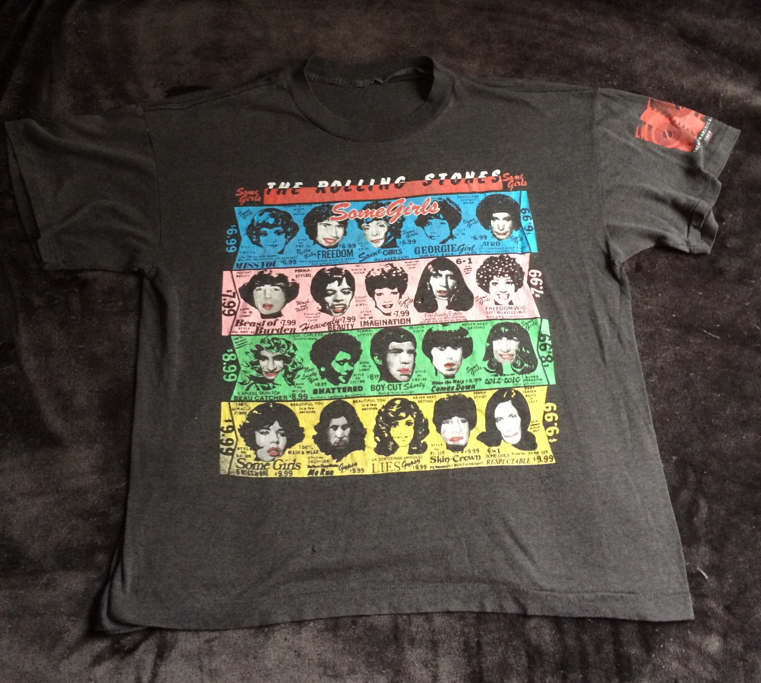 THE ROLLING STONES 1987 North American Tour Tshirt Vintage Band T