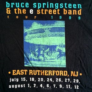 BRUCE SPRINGSTEEN And The E Street Band Tour Tshirt Vintage New Jersey Band Tee t Shirt