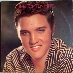 ELVIS -The Top Ten Hits Lp 1987 Elvis Presley Original Vintage Vinyl Record Album