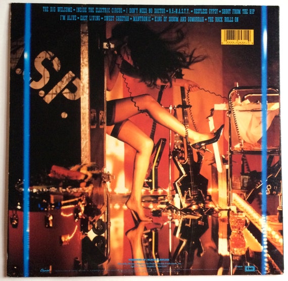 wasp Inside The Electric Circus レコード W.A.S.P. - Inside the Electric Circus Lp 1986 Original Vintage