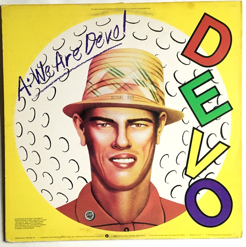 Devo Lettering DEVO - Q: Are We Not Men A, We Are Devo Lp First Album 1978 Original ...