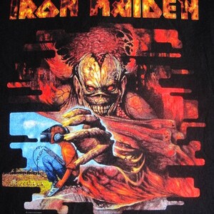 IRON MAIDEN Virtual x  Tshirt Vintage Band T Shirt