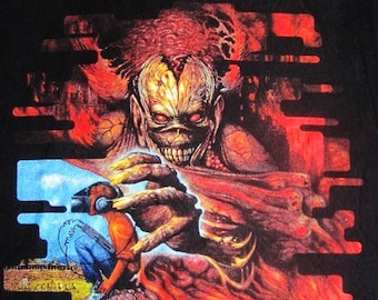 IRON MAIDEN Virtual x  Tshirt Vintage Band T Shirt