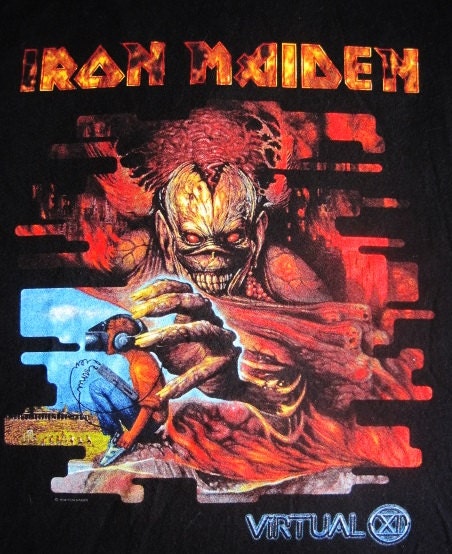 IRON MAIDEN Virtual X Tshirt Vintage Band T Shirt - Etsy