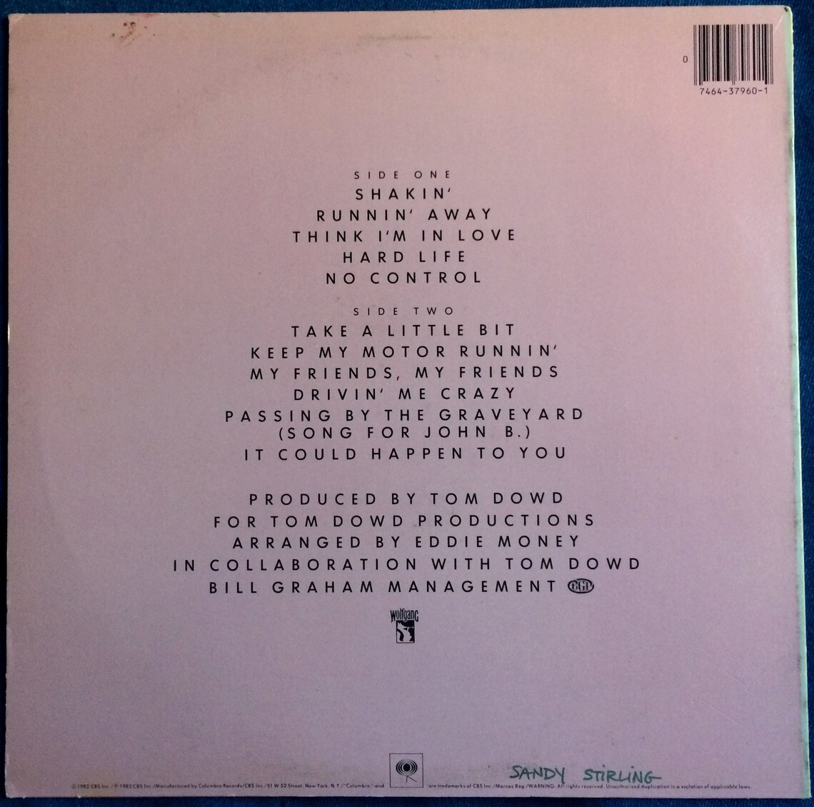 EDDIE MONEY No Control LP 1982 Original Vintage Vinyl Record Album Etsy