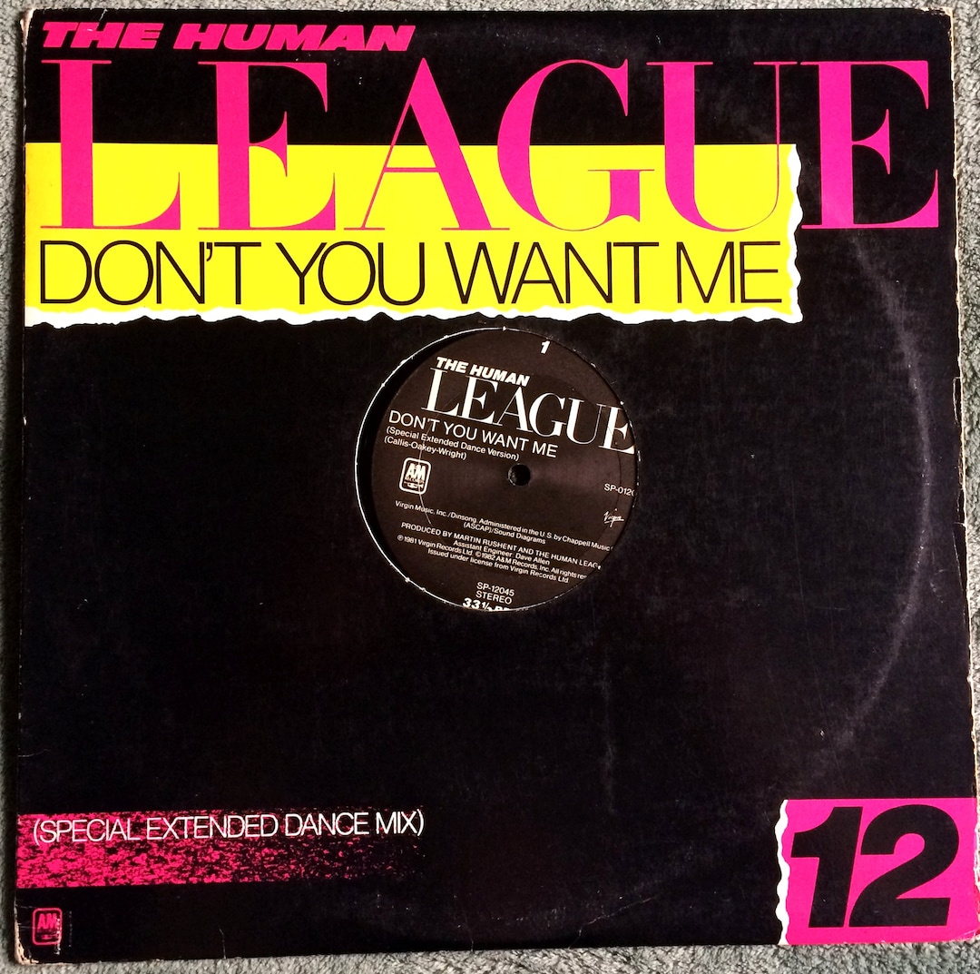 HUMAN LEAGUE Don t You Want Me Baby 1982 12 Inch Single Vintage human-league-don-t-you-want-me-baby-1982-12-inch-single-vintage