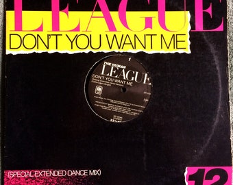 HUMAN LEAGUE - Don't You Want Me Baby 1982 12 Inch Single Vintage Original Vinyl Record Album