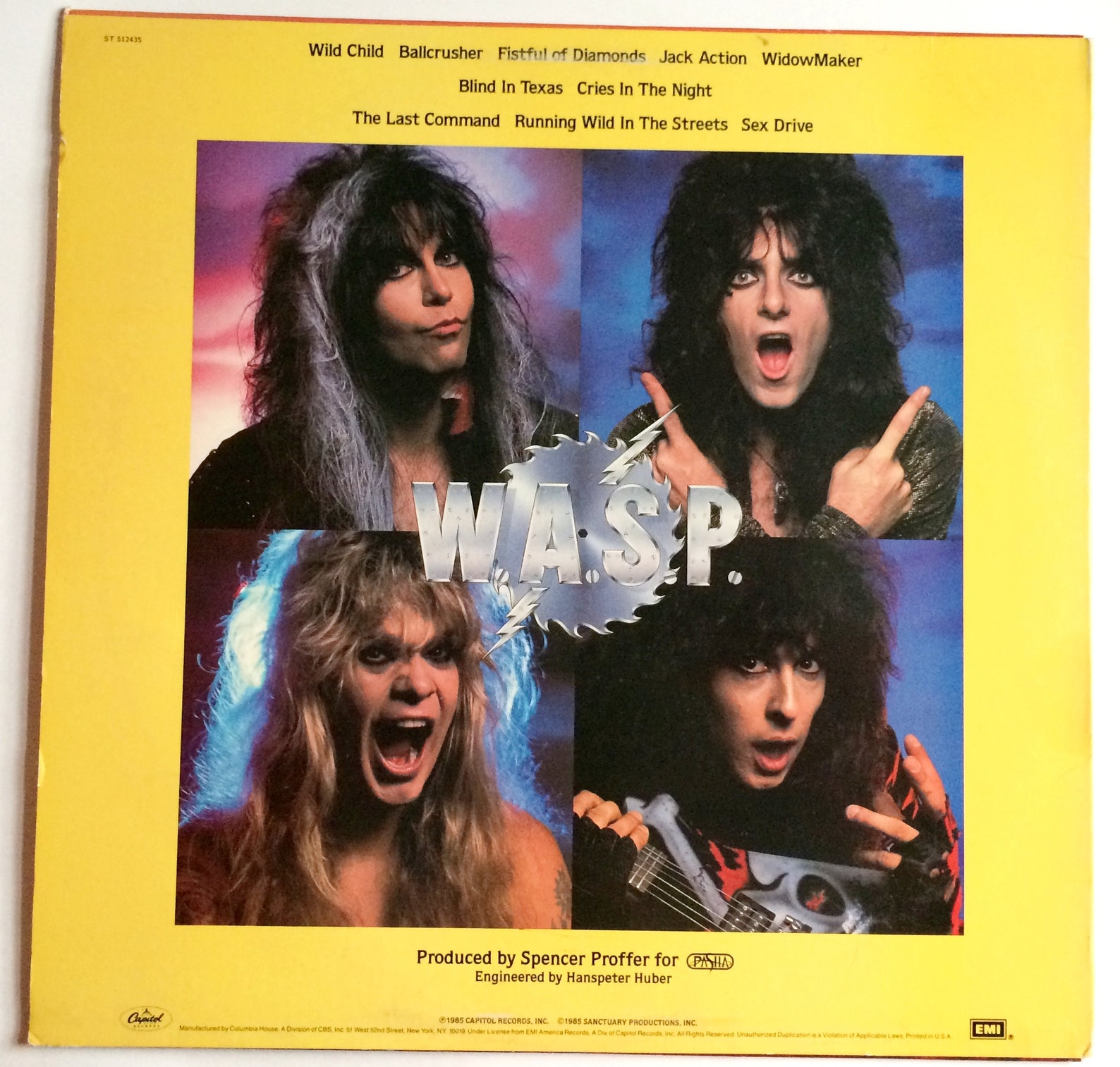 W a s p the last command lp 1985 original vintage vinyl record album