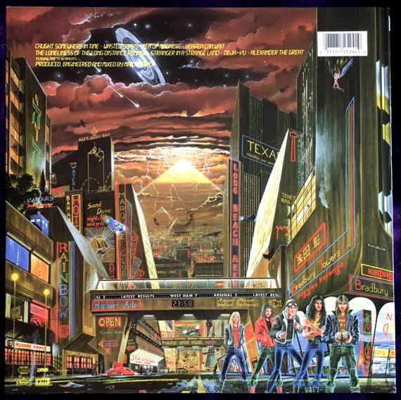 IRON MAIDEN - Somewhere in Time -1986 Lp Original Vintage Vinyl