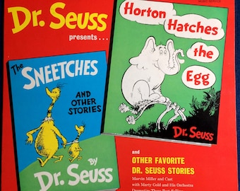 DR. SUESS - Sneetches & Horton Hatches Lp 1967 Original Vintage Vinyl Record Album