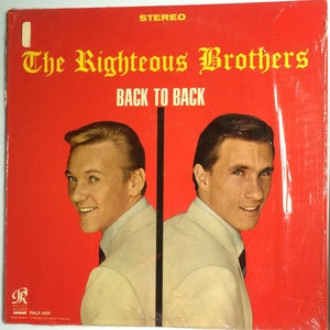 THE RIGHTEOUS BROTHERS Back To Back Lp 1965 Original Vintage Vinyl Record Album