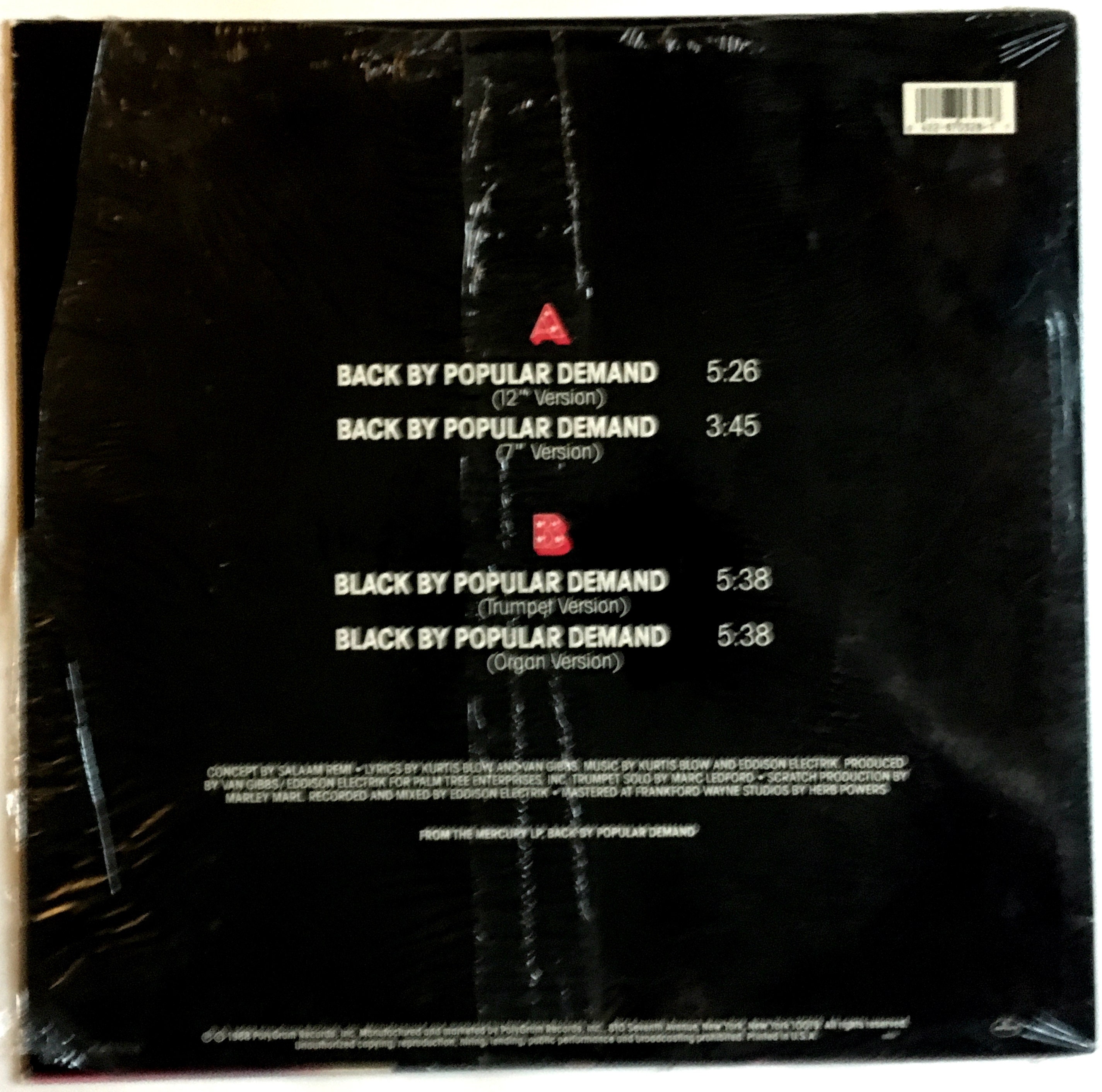 洋楽 is Blow /Back By Popular Demand Kurtis Blow – Back By Popular Demand – Vinyl (LP, Album), 1988