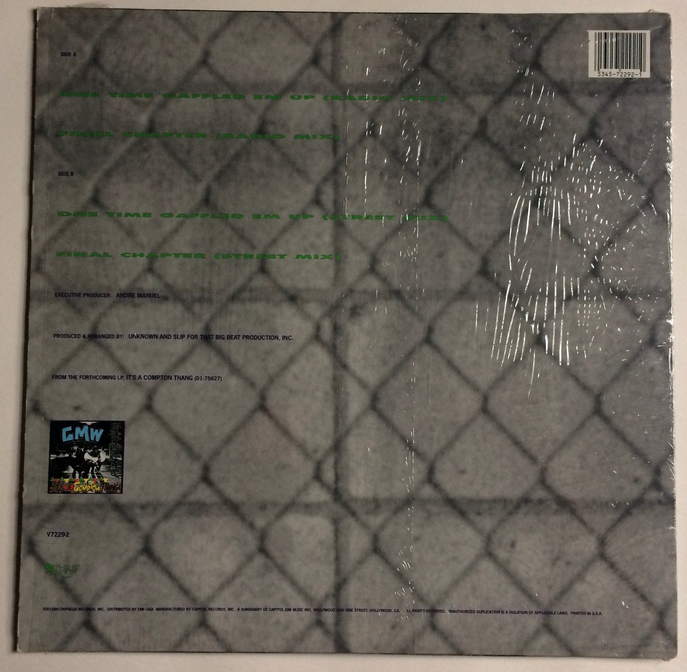 COMPTONS MOST WANTED - One Time Gaffled Them up 1990 Ep