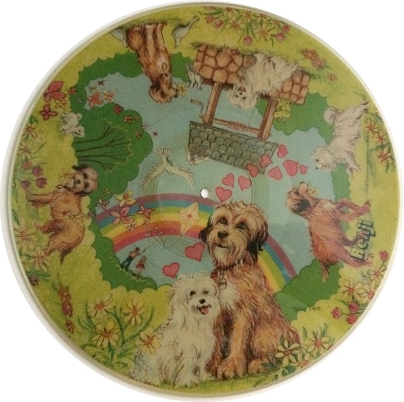 BENJI PICTURE DISC Lp 1974 Kid Stuff Records Original Vintage Vinyl Record Album image 3