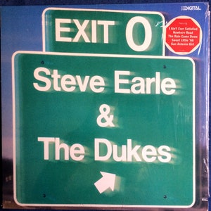 STEVE EARLE & The DUKES - Exit 0 Lp 1987 Original Vintage Vinyl Record Album