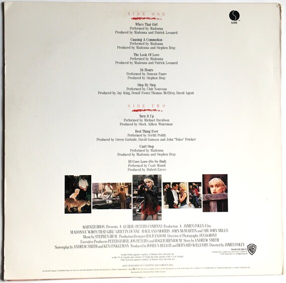 MADONNA - Who's That Girl Original Motion Picture Soundtrack