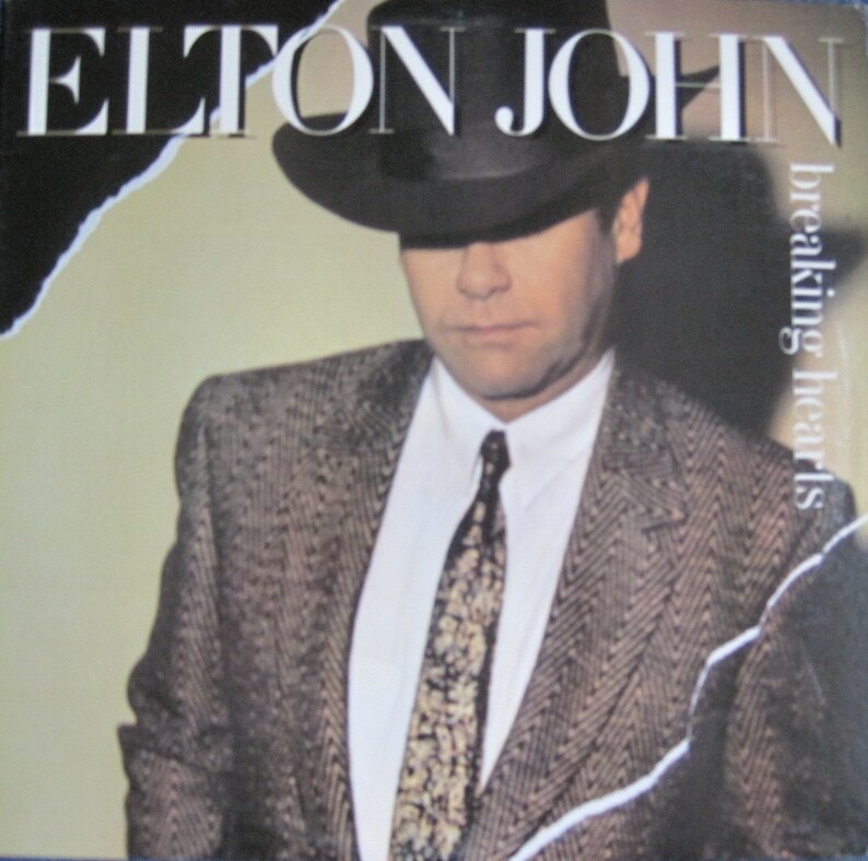 ELTON JOHN Breaking Hearts lp 1984 Rare Original Vinyl Record Album image 1