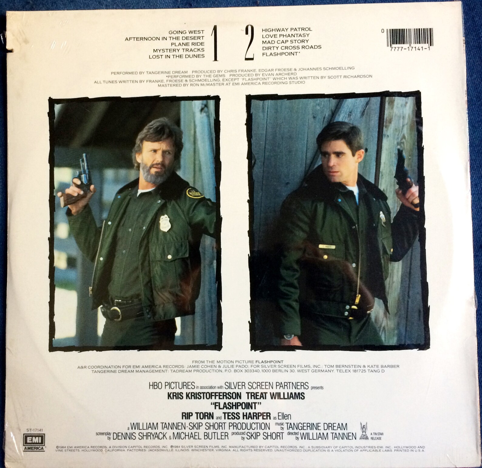 TANGERINE DREAM SEALED Flashpoint Soundtrack Lp 1984 Original Vintage