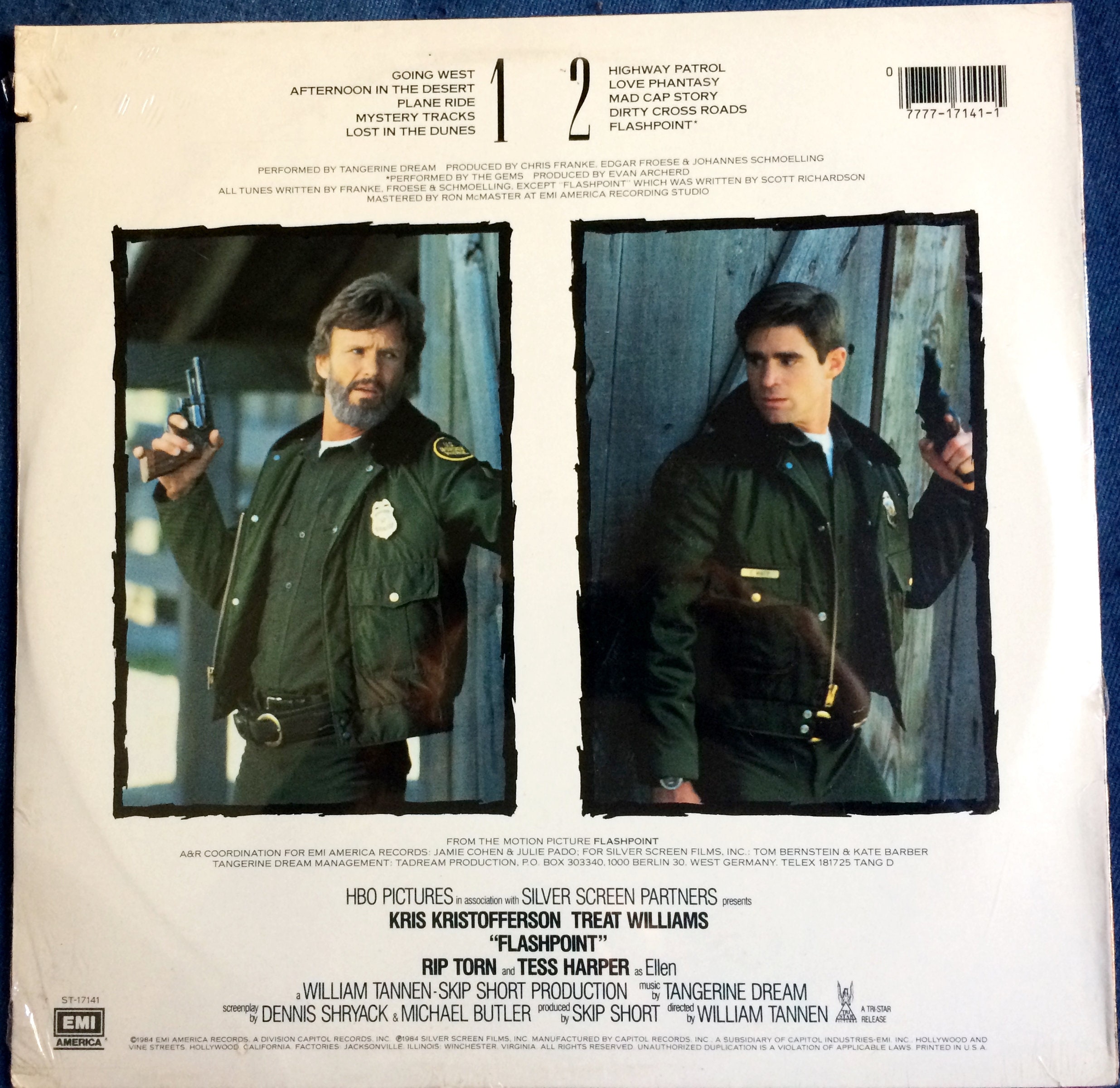 TANGERINE DREAM SEALED Flashpoint Soundtrack Lp 1984 Original Vintage ...