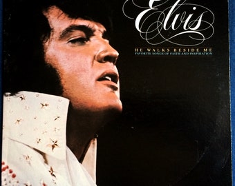 ELVIS PRESLEY He Walks Beside Me Lp 1978 Gospel Vintage Vinyl Record Album