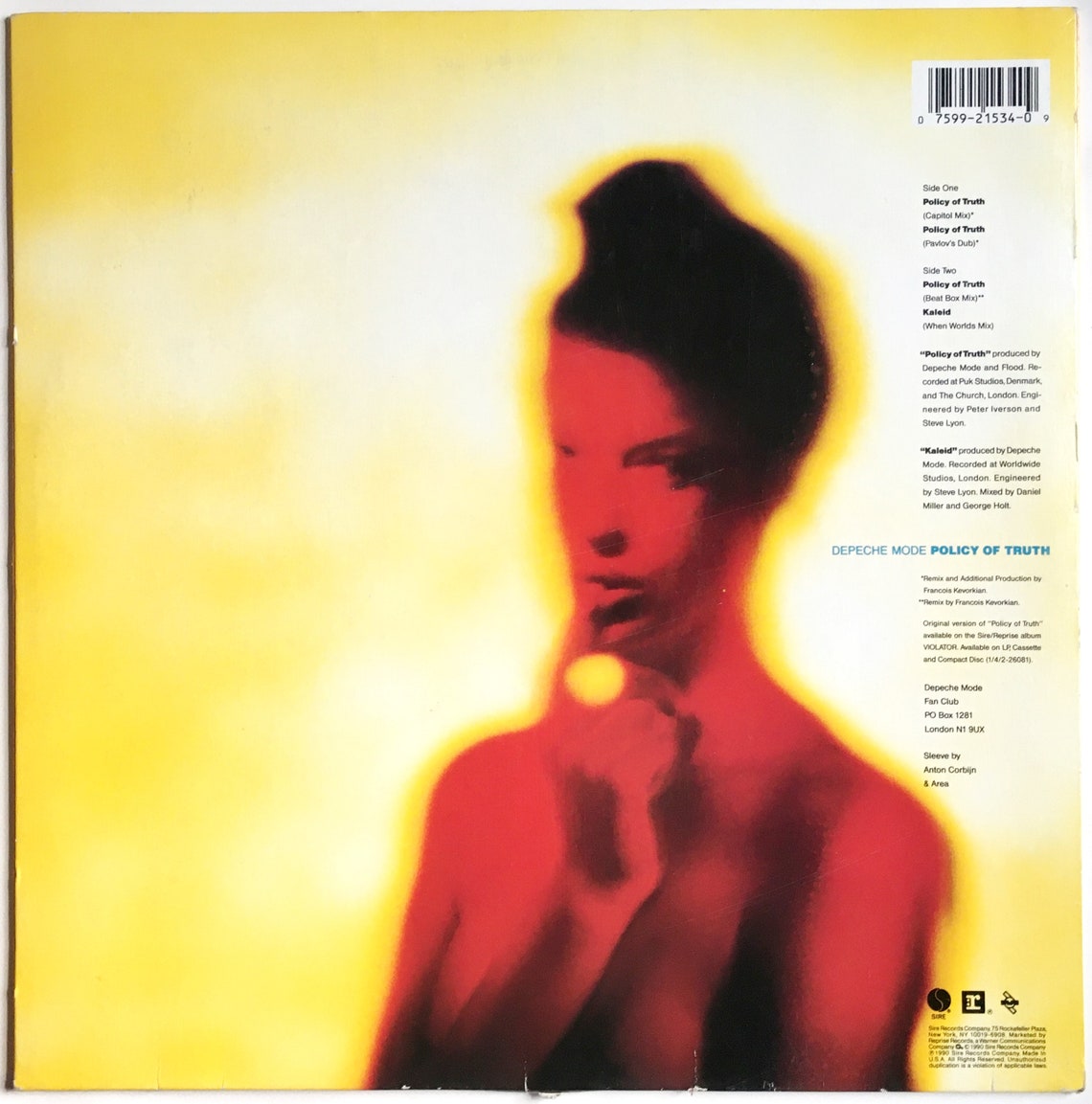 DEPECHE MODE Policy of Truth Ep Maxi Single 1990 Original Etsy