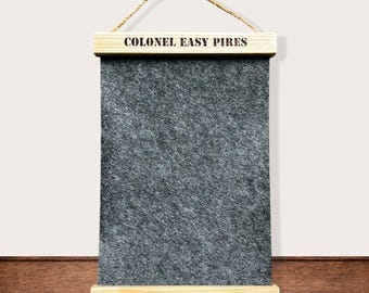 Personalized Patch Display Board | Engraved Patch Wall Hanger | Hook-and-Loop Compatible | Retirement & Veteran Gift | 10x14 12x16