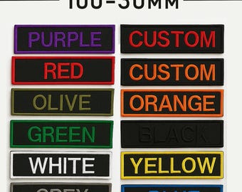 Custom Name Patch – Personalized Embroidered Tag (100×30 mm)