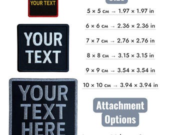 Aufnäher mit gesticktem Text - Klettverschluss / Aufnäher / Aufnäher / Aufnäher / Aufnäher / Aufnäher / Patch