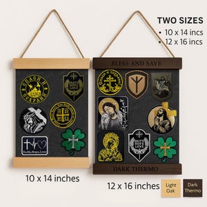 Tactical Patch Display Board – Velcro Wall Organizer for Morale Patches and Badges – Embroidered Patch Holder – 10x14 or 12x16 In Wall Panel