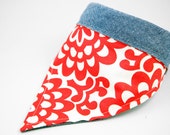 Red Floral Bandana Dog Collar