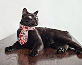 Red Floral Cat Necktie