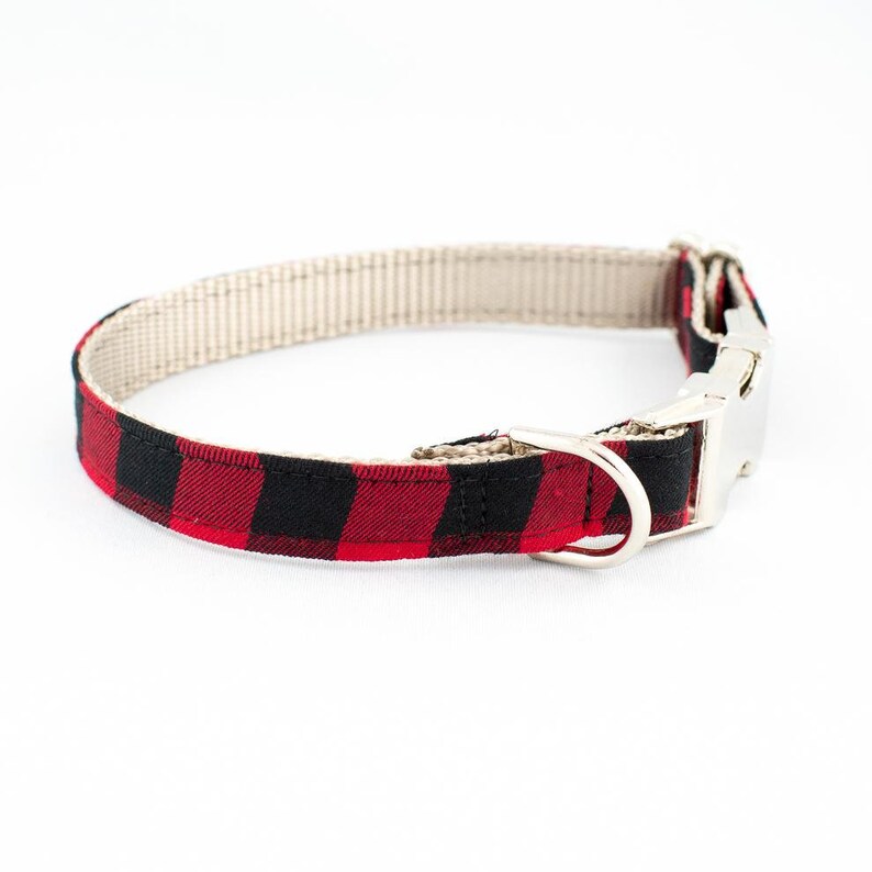 Plaid Dog Collar. Buffalo Check Collar & Leash. Quick Release Etsy
