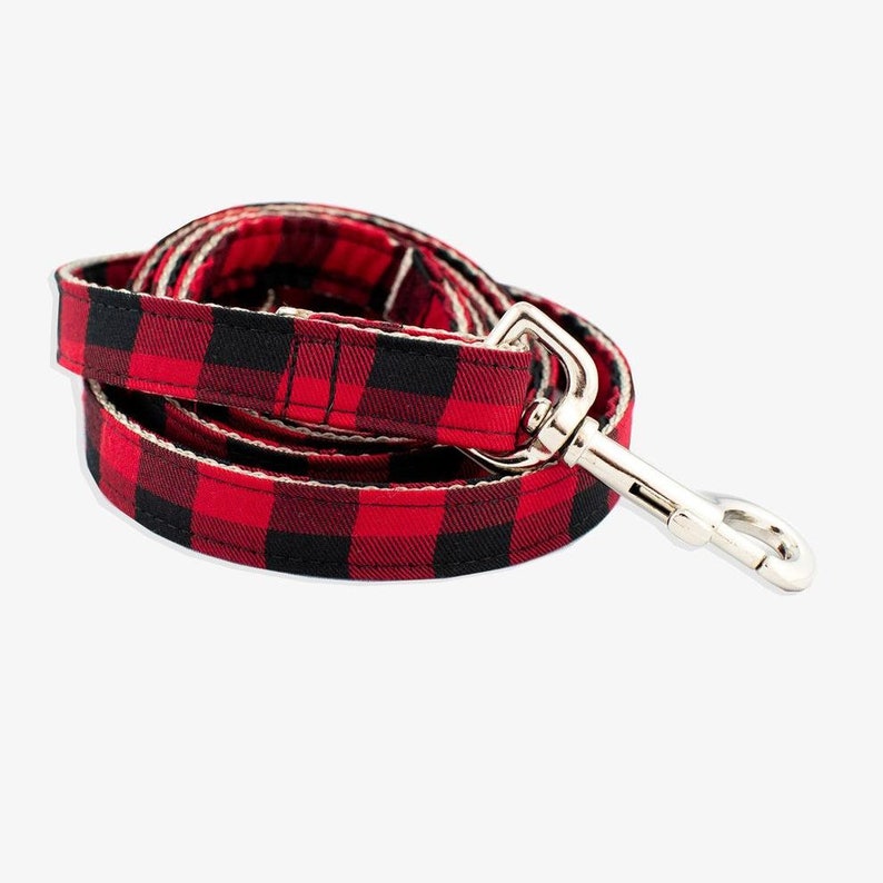 Plaid Dog Collar. Buffalo Check Collar & Leash. Quick Release Etsy