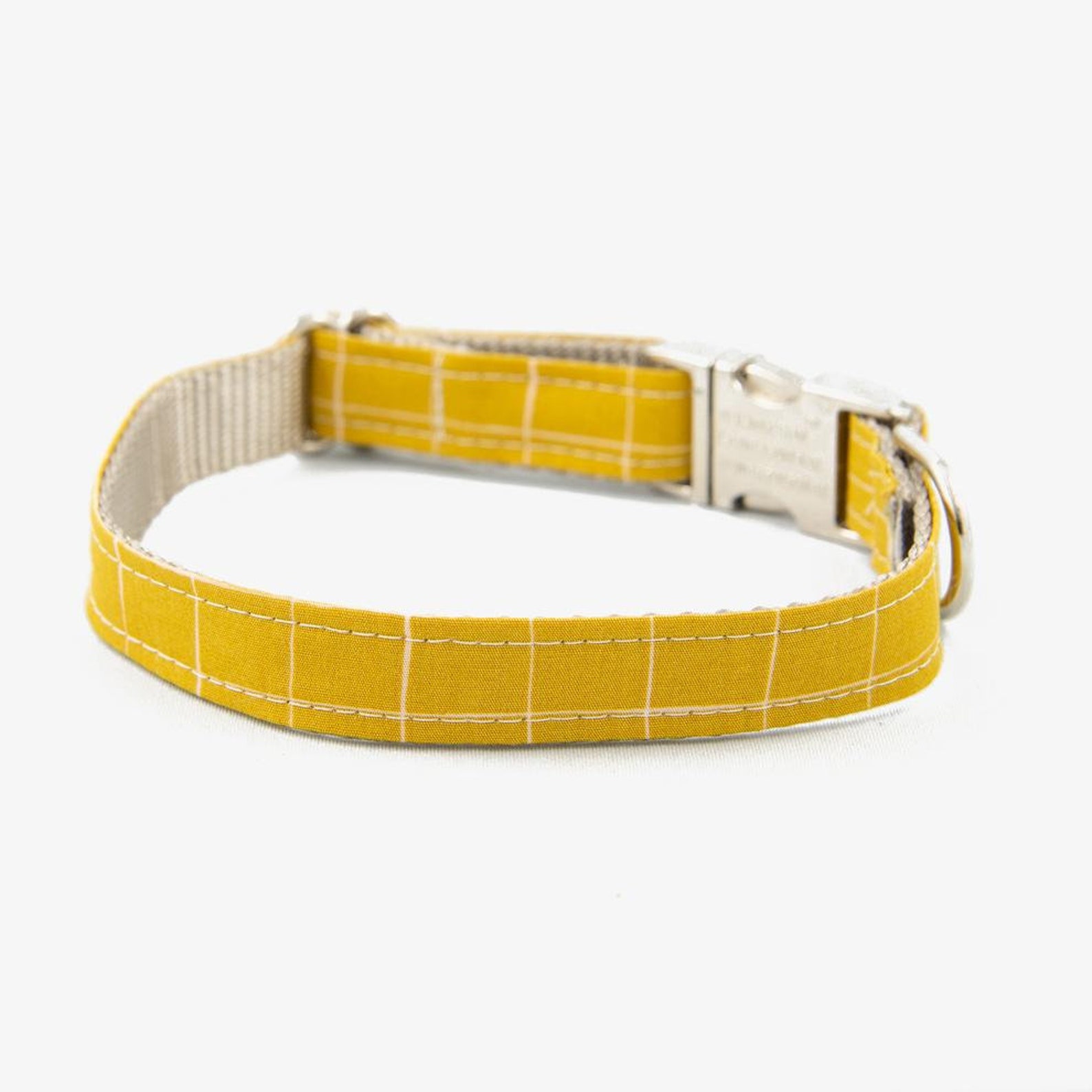 Yellow Dog Collar. Plaid Collar & Leash. Quick Release Dog Etsy